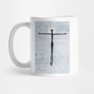 Jesus Christ at the Cross ink illustration Mug